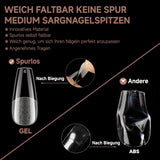 Balerína Gelové nehtové tipy 216ks 12 velikostí Měkké gelové nástavce na nehty Sada prodlužování nehtů s plným krytem Polomatný DIY Home Art