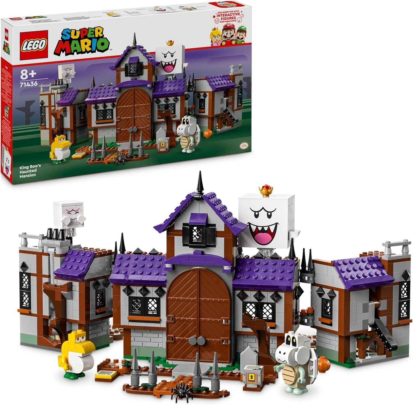 LEGO Super Mario King Buu Huu's Haunted House Kids Sběratelská sada Haunted House Nintendo s dárkem Baby Yoshi pro chlapce, dívky a hráče Věk 8+ 71436 Stavebnice Besuche den LEGO-Store Výchozí název