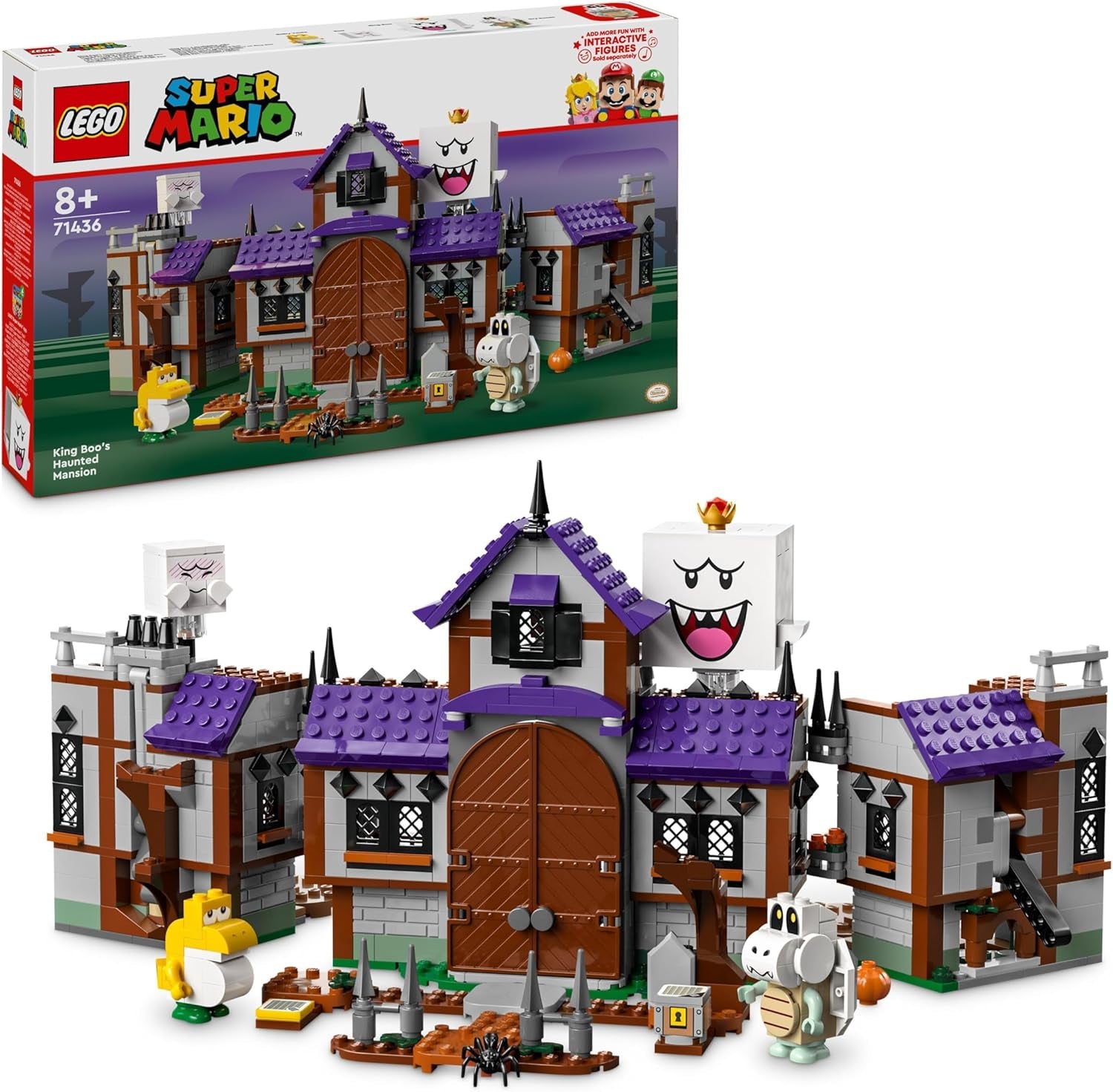 LEGO Super Mario King Buu Huu's Haunted House Kids Sběratelská sada Haunted House Nintendo s dárkem Baby Yoshi pro chlapce, dívky a hráče Věk 8+ 71436 Stavebnice Besuche den LEGO-Store Výchozí název