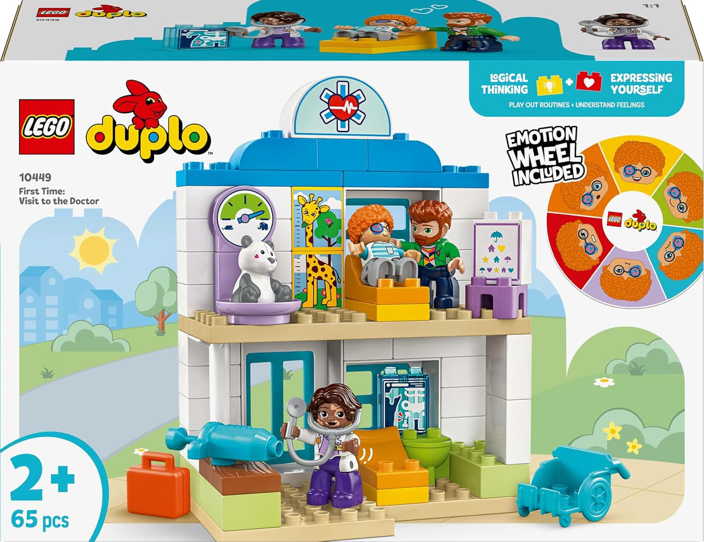 LEGO DUPLO Town První návštěva doktora, Stavebnice, Hrací sada na podporu jemné motoriky, Dárek pro batolata od 2 let, Vzdělávací hračka, Nemocniční hra na hrdiny 10449 Stavebnic Besuche den LEGO-Store