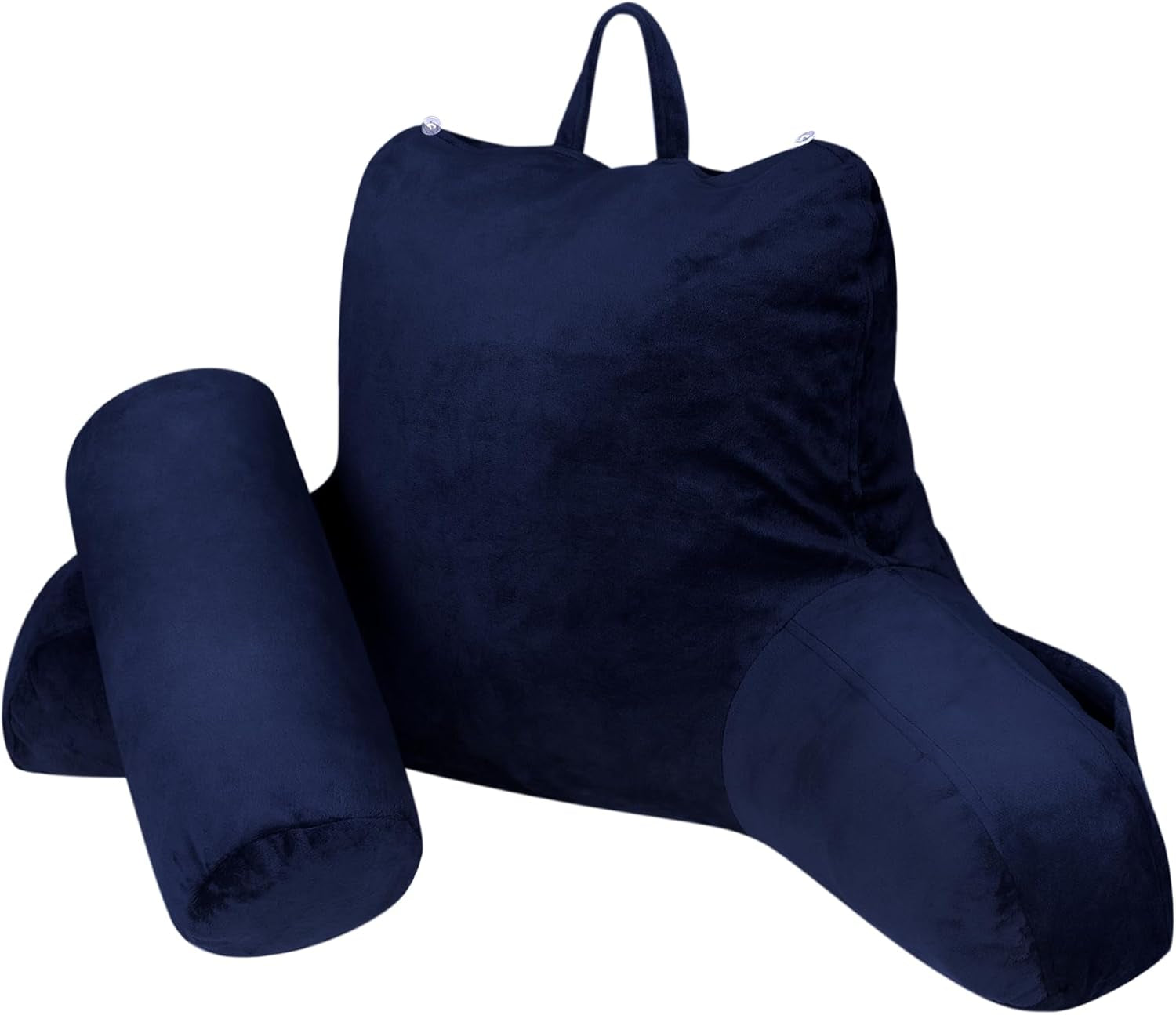 INFANZIA ergonomický polštář na čtení s područkami, opěrka zad, tmavě modrá