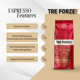 Espresso Caffè - 1 kg Espresso Beans Tradiční Röstung über Olivenholzfeuer In Handarbeit - Premium Kaffeebohnen für Vollautomat und Siebträger