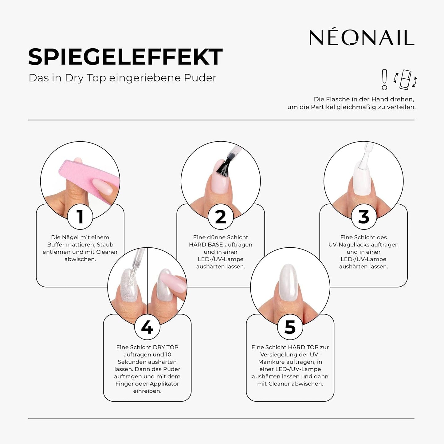 NÉONAIL Liquid Powder Chameleon 04 - Flüssiger Nagelpuder - Chrome Nail Powder - Glitzer Nägel Puder - Nail Art - Nageldesign Zubehör - Glitter Powder - Chrom Nagelpuder - Grün, Gelb - 6,5 ml