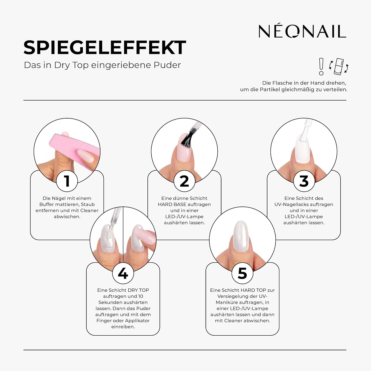 NÉONAIL Liquid Powder Chameleon 04 - Flüssiger Nagelpuder - Chrome Nail Powder - Glitzer Nägel Puder - Nail Art - Nageldesign Zubehör - Glitter Powder - Chrom Nagelpuder - Grün, Gelb - 6,5 ml