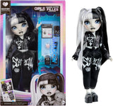 Girls Night Rainbow High Shadow High - Heather Grayson - 28cm módní panenka v odstínech šedých, černobílých vlasů a oblečení s doplňky a hřebenem - Pro sběratele a děti od 6 let