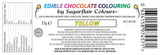 Potravinářské barvivo Sugarflair Chocolate Yellow potravinářské barvivo na čokoládu - Barevné bio kakaové máslo, čokoládové barvivo na barvení čokolády, pralinky - 35g