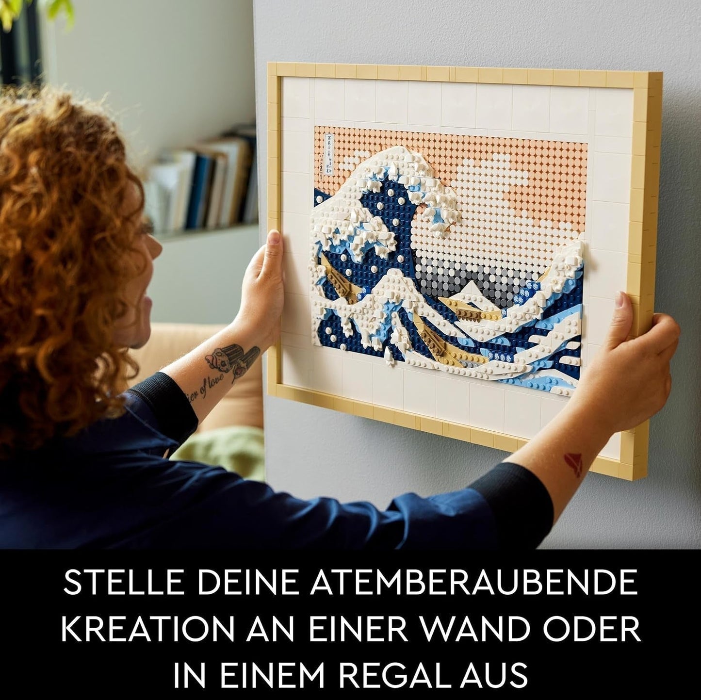 LEGO 31208 Art Hokusai - The Great Wave 3D Japonské nástěnné dekorace Řemeslná sada Rámované oceánské plátno Koníčky pro dospělé DYI Dekorace domácí kanceláře Stavebnice Besuche den LEGO-Store
