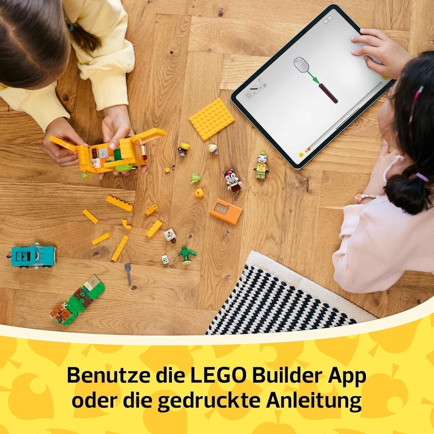 LEGO Animal Crossing Gerd's Caravan & Garden Role Play Set Hračka do auta pro děti 7leté dívky a chlapce Dárková videohra Hračka s figurkami zvířat 77054 Stavebnice Besuche den LEGO-Store