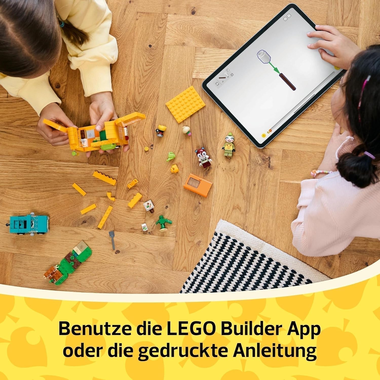 LEGO Animal Crossing Gerd's Caravan & Garden Role Play Set Hračka do auta pro děti 7leté dívky a chlapce Dárková videohra Hračka s figurkami zvířat 77054 Stavebnice Besuche den LEGO-Store