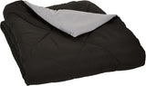 Amazon Basics povlak na přikrývku z mikrovlákna, lze použít oboustranně, 220 X 240 Cm, šedá / černá Peřiny a přikrývky Naty Shop