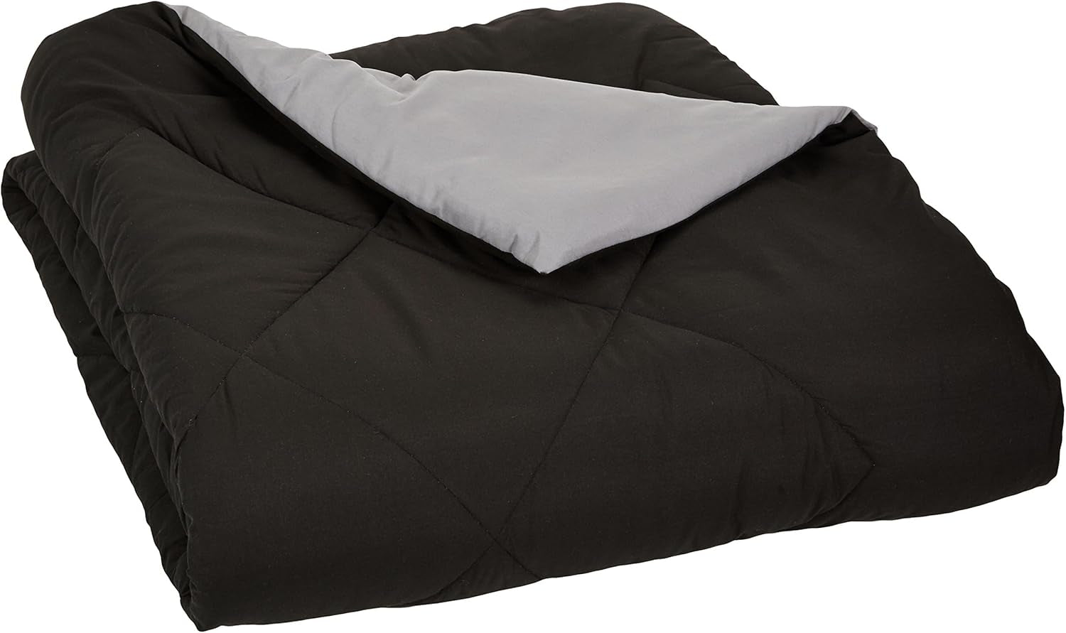 Amazon Basics povlak na přikrývku z mikrovlákna, lze použít oboustranně, 220 X 240 Cm, šedá / černá Peřiny a přikrývky Naty Shop