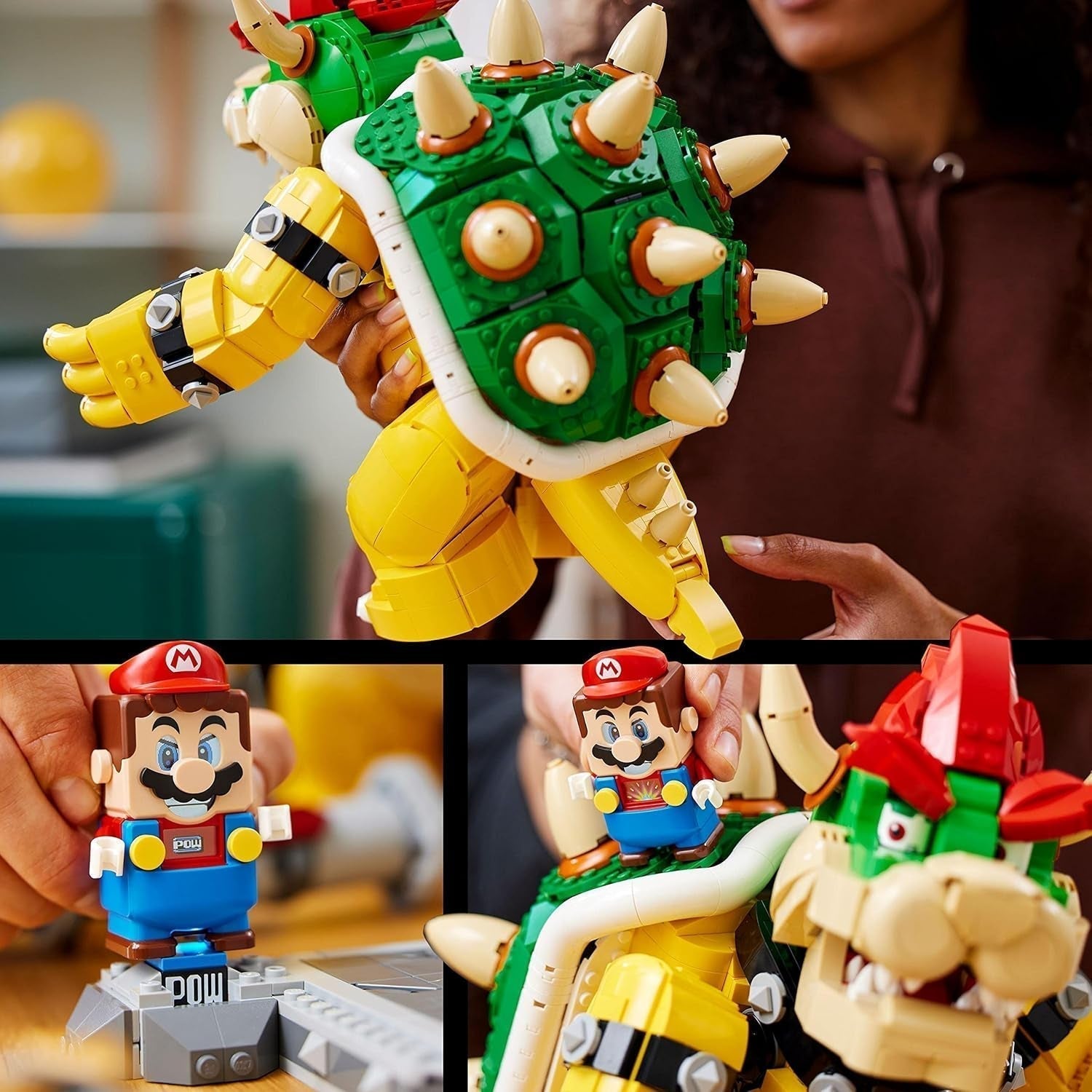 Stavebnice LEGO Super Mario The Mighty Bowser 3D Model Velká sběratelská sada akčních figurek včetně Soubojové plošiny Nápad na dárek pro fanoušky jako dekorace do pokoje 71411 Stavebnice Besuche den LEGO-Store