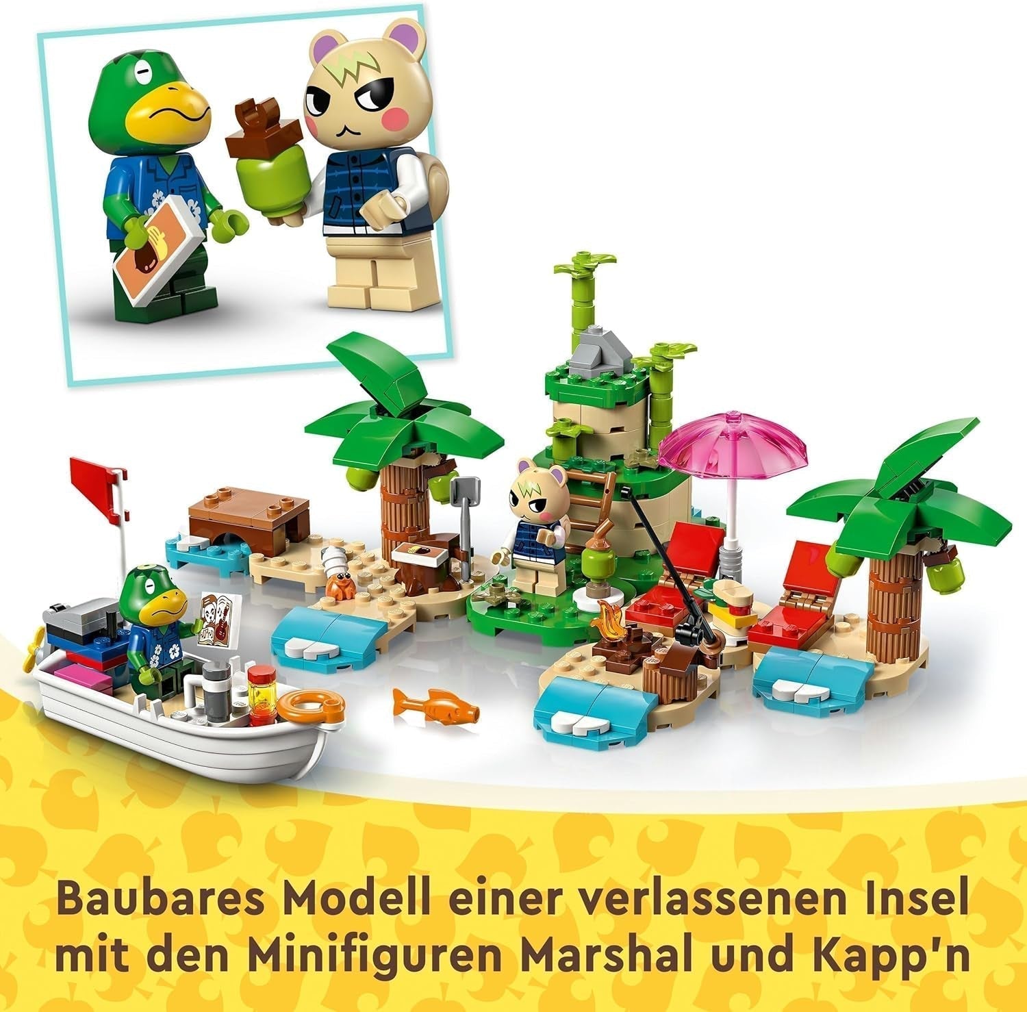 LEGO Animal Crossing Käptens Island Prohlídka lodí, kreativní hračka pro děti se 2 minifigurkami ze série videoher včetně Huschke, dárek pro dívky a chlapce od 6 let 77048 Stavebnice Besuche den LEGO-Store