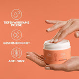 Wella Professionals Invigo Nutri Enrich - hydratační péče pro poškozené vlasy - kondicionér, maska a kondicionér s vitamínem E, panthenolem a mandlemi - proti krepatění a pro živé kadeře Naty Shop Hair Mask