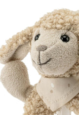 Flocke Sheep Sterntaler Catch Toy - motorická hračka pro chrastění, doteky a hraní - plyšová hračka pro miminka a děti s chrastítkem jako věrným kamarádem - hračka pro miminko z měkké tkaniny pískové barvy Baby Toys Naty Shop