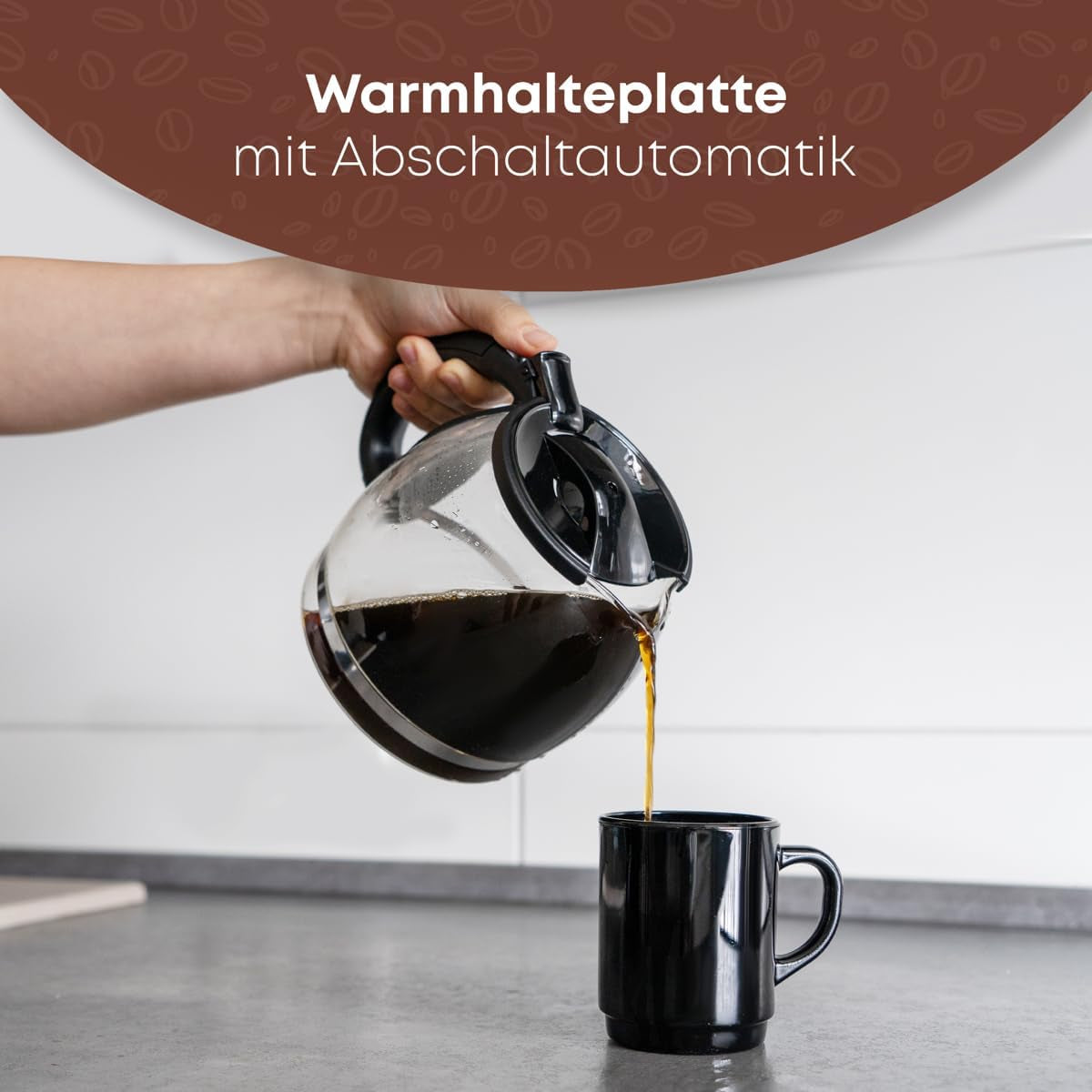 Clatronic® espresso kávovar | Automatický espresso kávovar na 12-14 šálků (cca 1,5 litru) | Espresso kávovar s filtrem a systémem proti odkapávání | 900W | Espressor KA 3473 černý