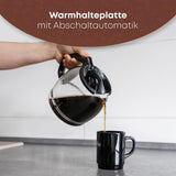 Clatronic® espresso kávovar | Automatický espresso kávovar na 12-14 šálků (cca 1,5 litru) | Espresso kávovar s filtrem a systémem proti odkapávání | 900W | Espressor KA 3473 černý