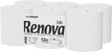 Toaletní papír Renova Jumbo BLK, 12 rolí po 170 M, bílý papír, 2 vrstvy