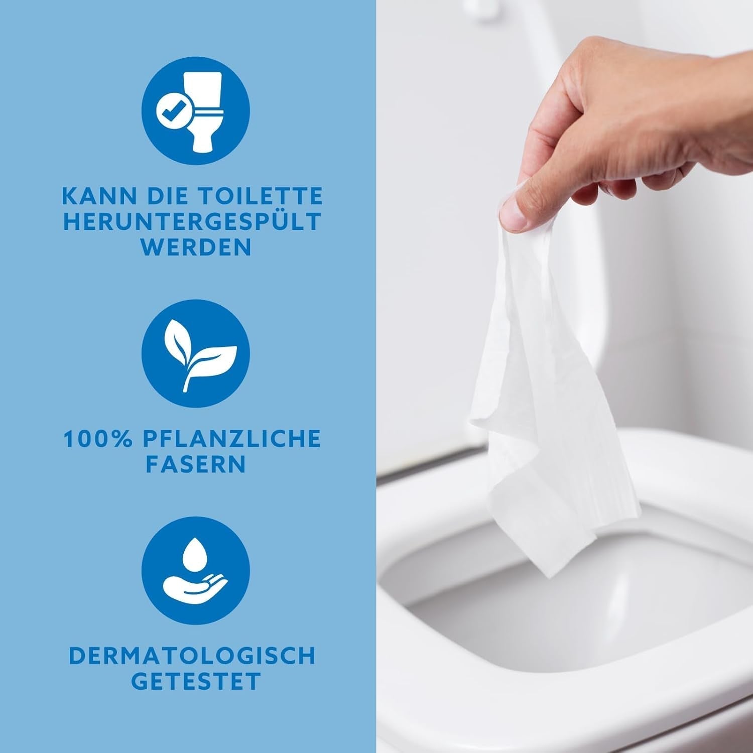 Od Amazon měkké, mokré, bez zápachu, jemné absorbční, neparfémované toaletní ubrousky, počet 240 (6 balení po 40) (dříve značka Presto!)