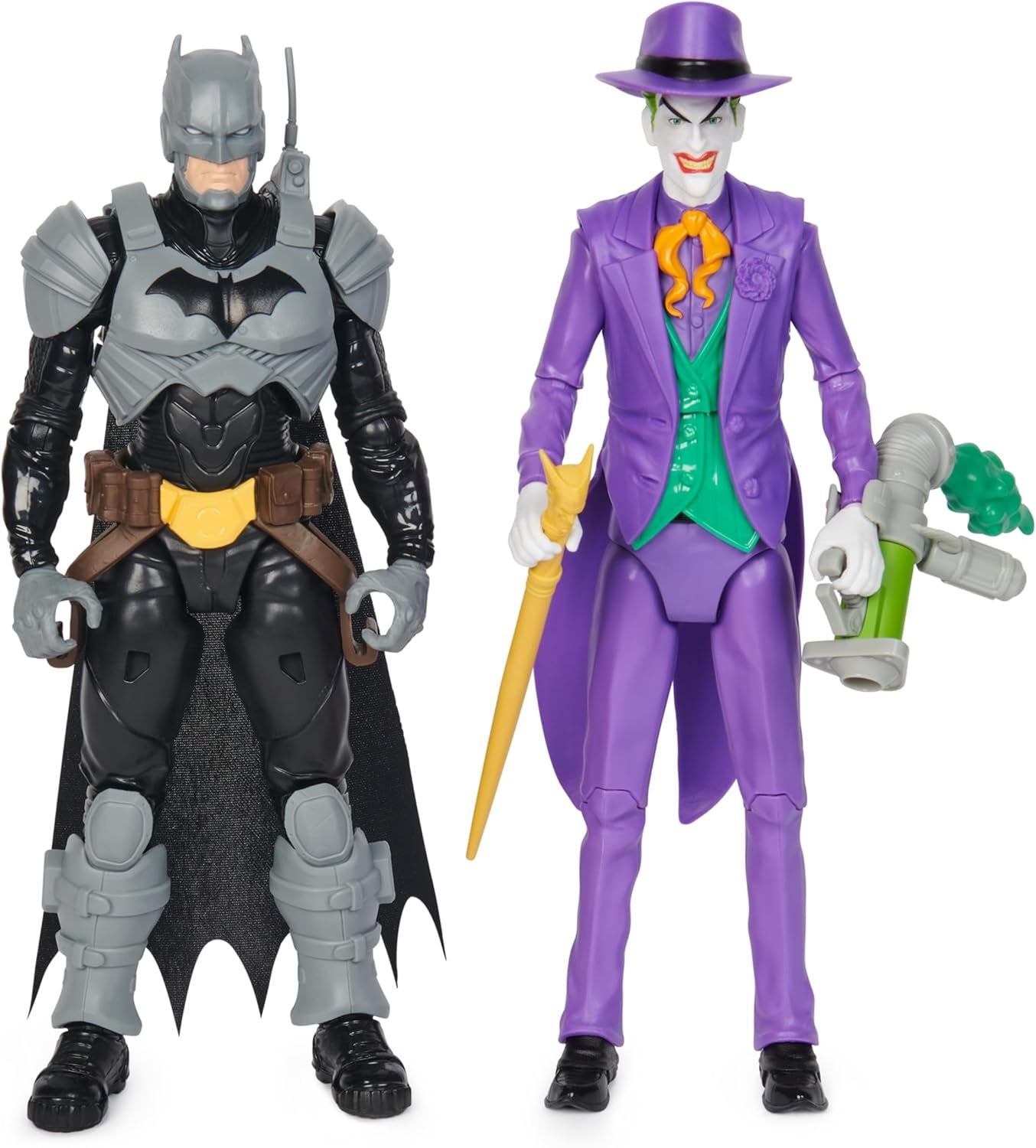 DC Batman Adventures Sada akční figurky Batman vs the Joker, 30 cm – 2 plně pohyblivé figurky s 12 ozubenými koly pro vzrušující hraní rolí, hračka pro 4+ děti Akční figurky Naty Shop