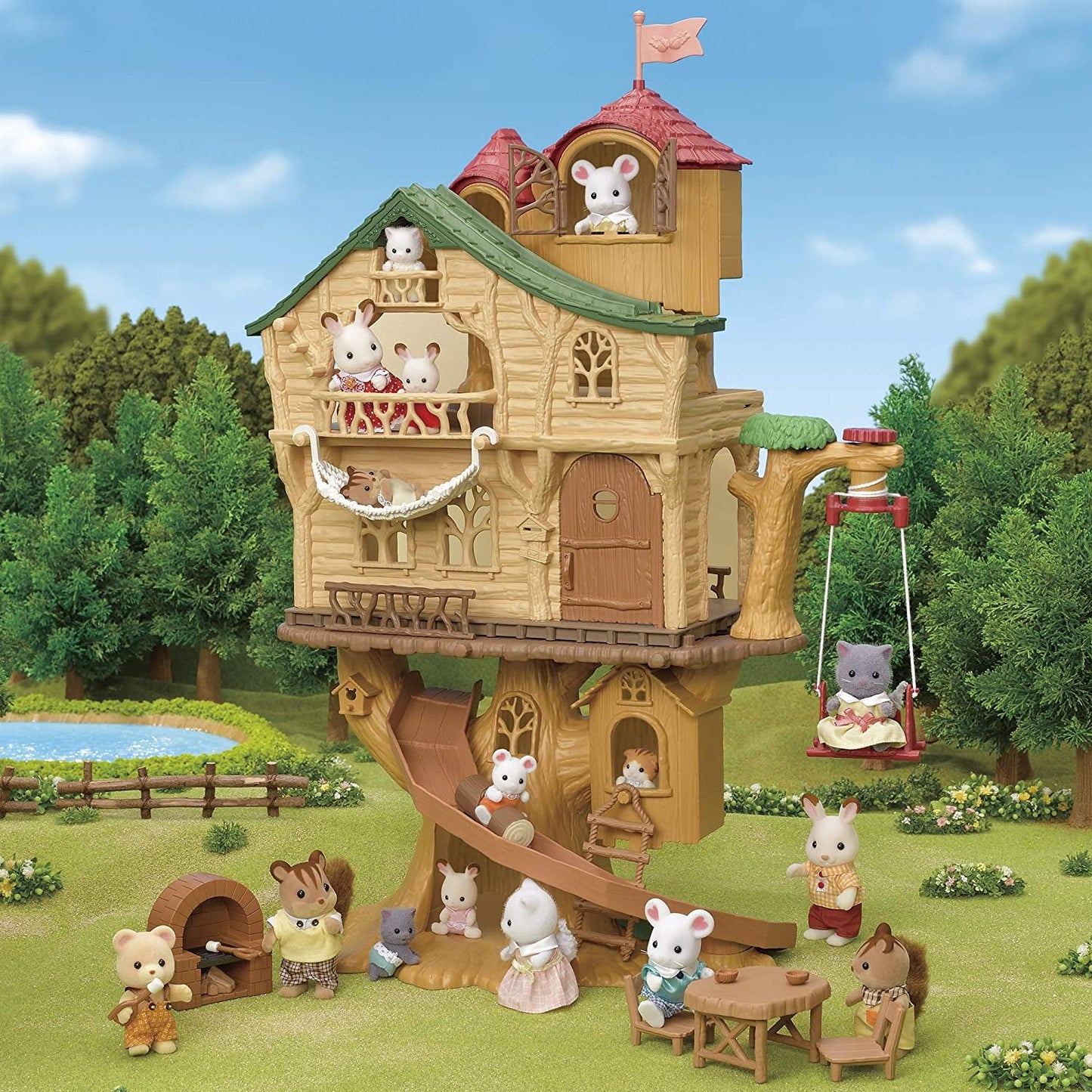 Sylvanian Families 5494 Domeček na stromě s dobrodružstvím - Hrací sada Domeček pro panenky