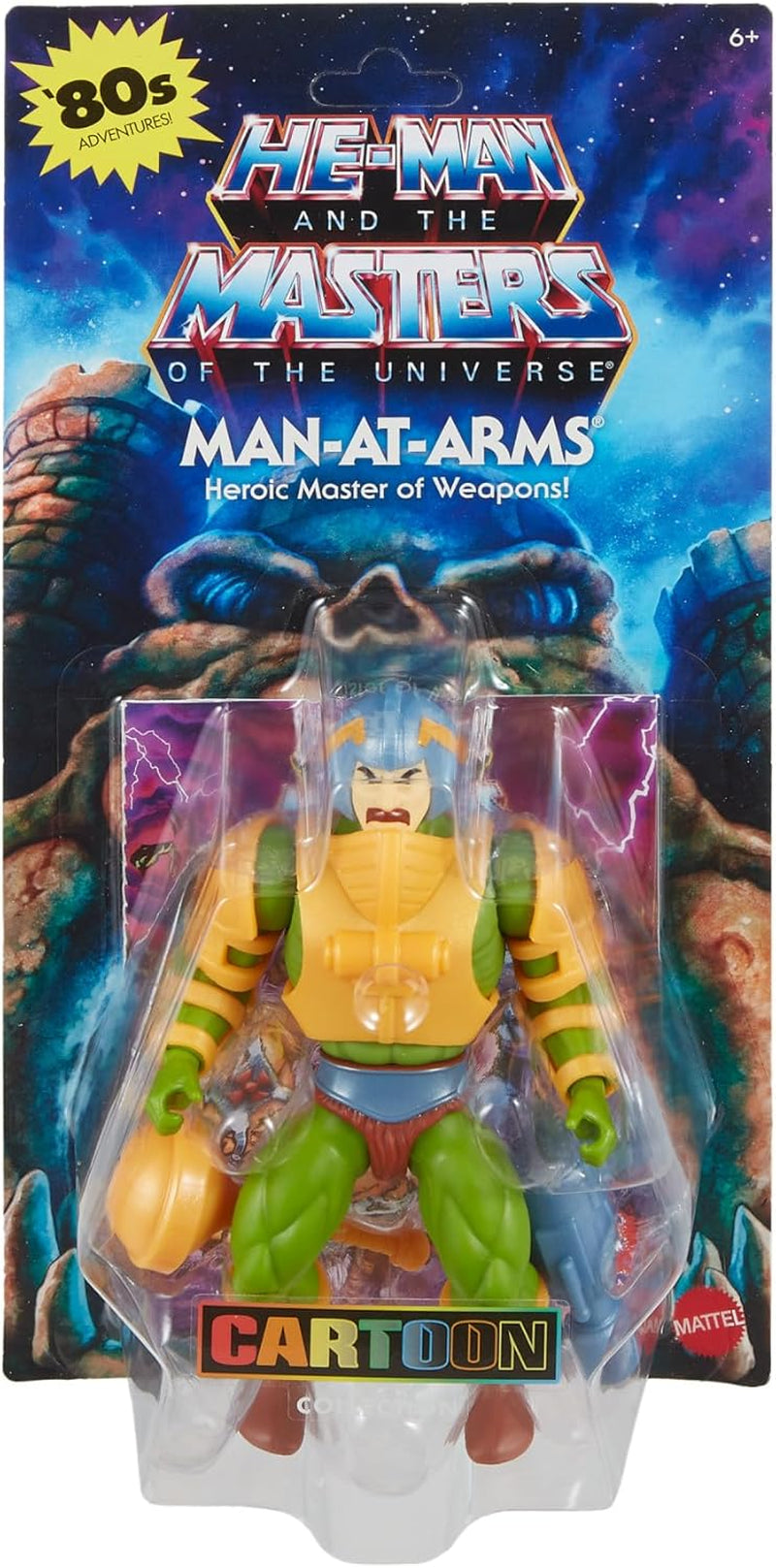 Hračka Masters of the Universe Origins, akční figurka Man-At-Arms Duncan z kolekce Cartoon, výška přibl. 14 cm, hrdina s odnímatelným brněním a doplňky, HYD25 Akční figurky Naty Shop