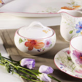 Villeroy & Boch - Cukřenka Mariefleur, Různé barvy, Vhodné do myčky, Vhodné do mikrovlnné trouby, Cukřenka s víkem, Cukřenka, Skladování, Kávový doplněk, Květinové nádobí, Prémiový porcelán