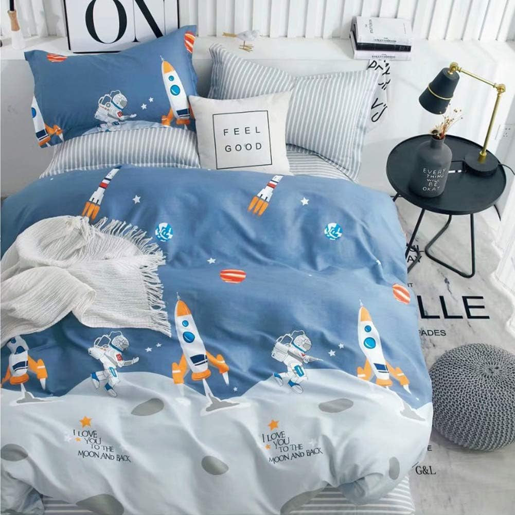 Dětské povlečení pro chlapce s různými modely, 100% bavlna Povlečení - dětské Naty Shop Astronaut and Rocket 135 X 200 cm
