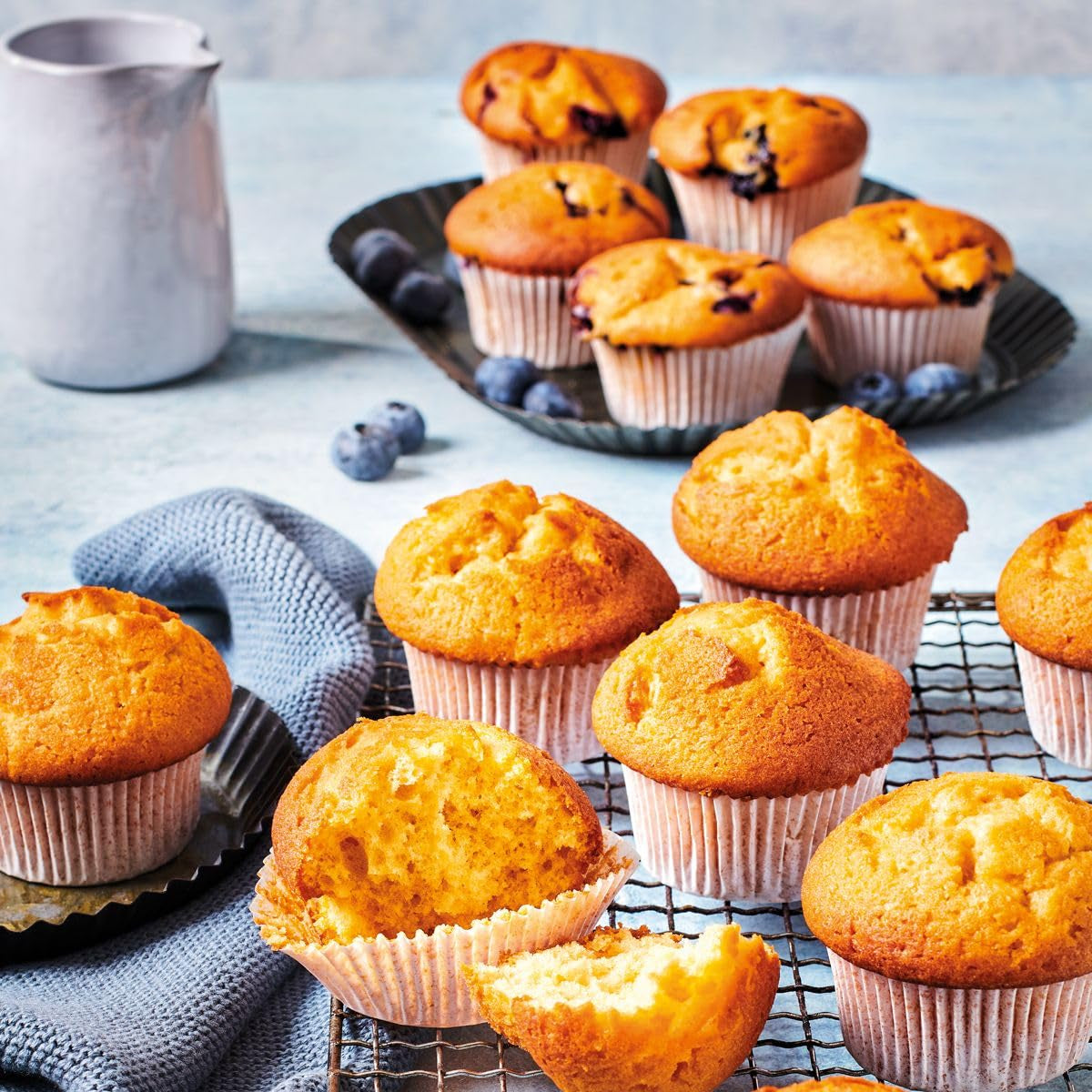 Funcakes Mix Für Muffins, Backen Sie Einfach Köstliche Muffins, Perfekte Americanische Muffins, Geeignet Für Die Herstellung Von Blaubeermuffins Oder Schokoladensplitter-Muffins, Halal., 1 Kg Naty Shop