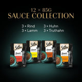 Sheba Sauce Collection Mokré krmivo pro kočky, porcované sáčky, slané multibalení, 4x12x85g