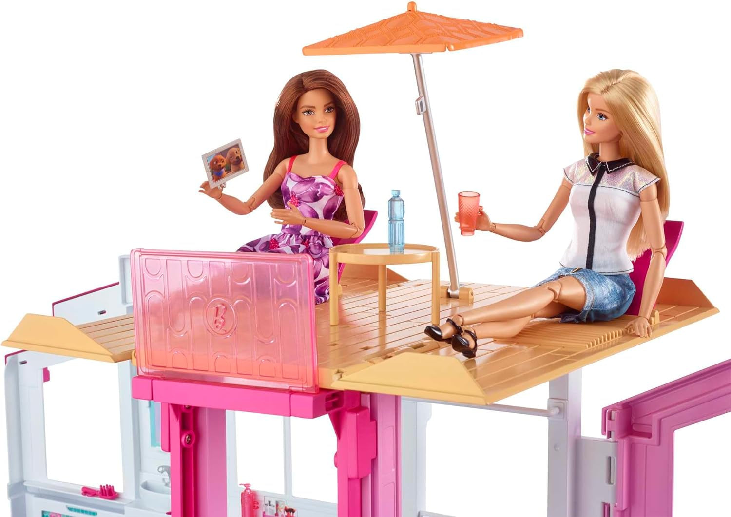 Barbie dům Dream Villa Třípatrový 5pokojový městský dům včetně doplňků, jako je nábytek, skládací a úložný prostor, hračky od 3 let, domečky pro panenky Naty Shop DLY32