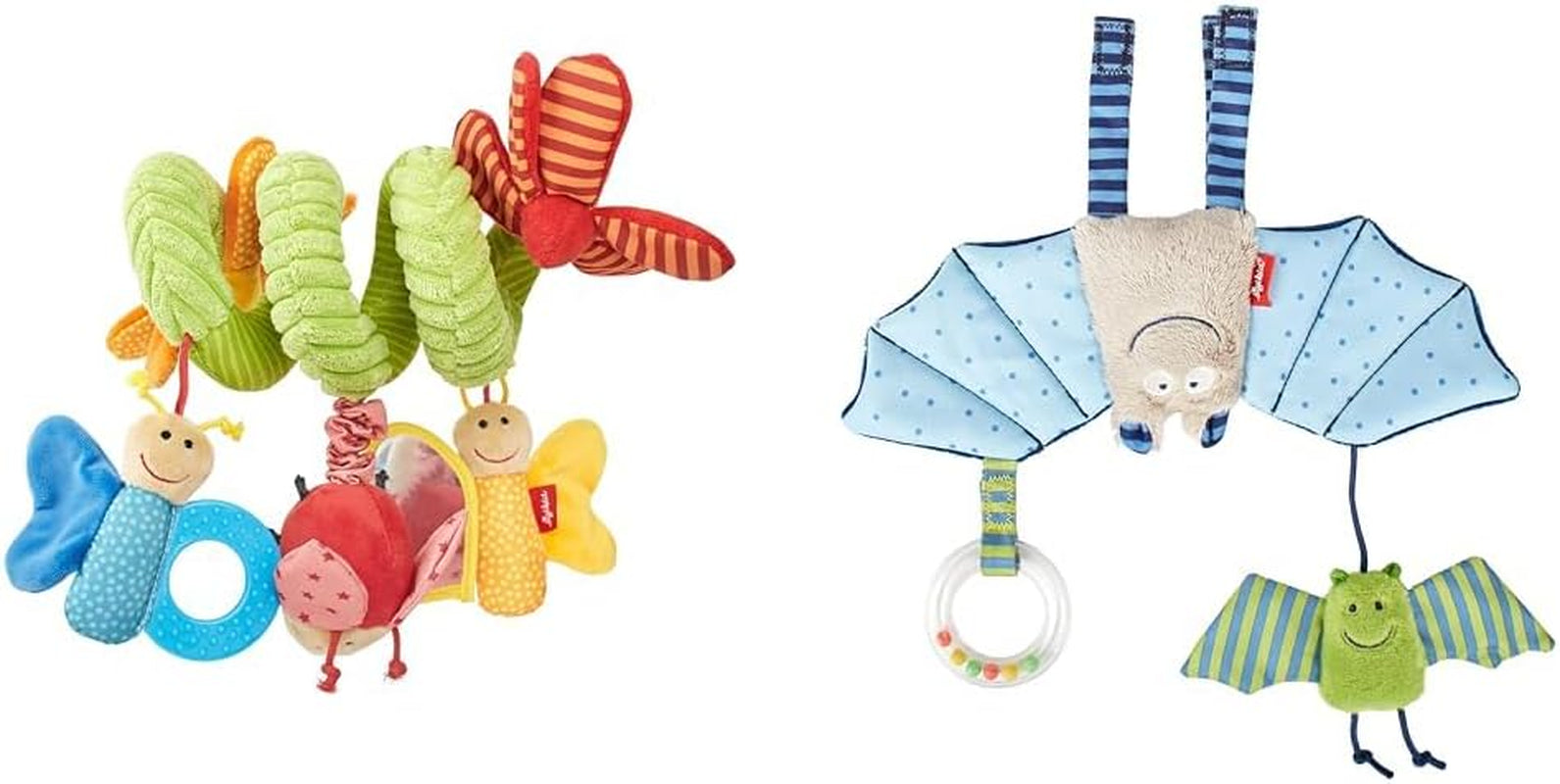 SIGIKID 42249 Aktivní spirálový motýl Baby Activity On Tour dívčí hračka doporučená od narození vícebarevná Hračky Bebe Naty Shop Balíček s přívěsem 41013 Vícebarevná