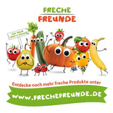 FRECHE FREUNDE Bio ovocná želé, jablka, maliny a rýžová lízátka, ovocná sladká svačina pro děti, bezlepková, veganská, balení 20 ks (20 x 30 g)