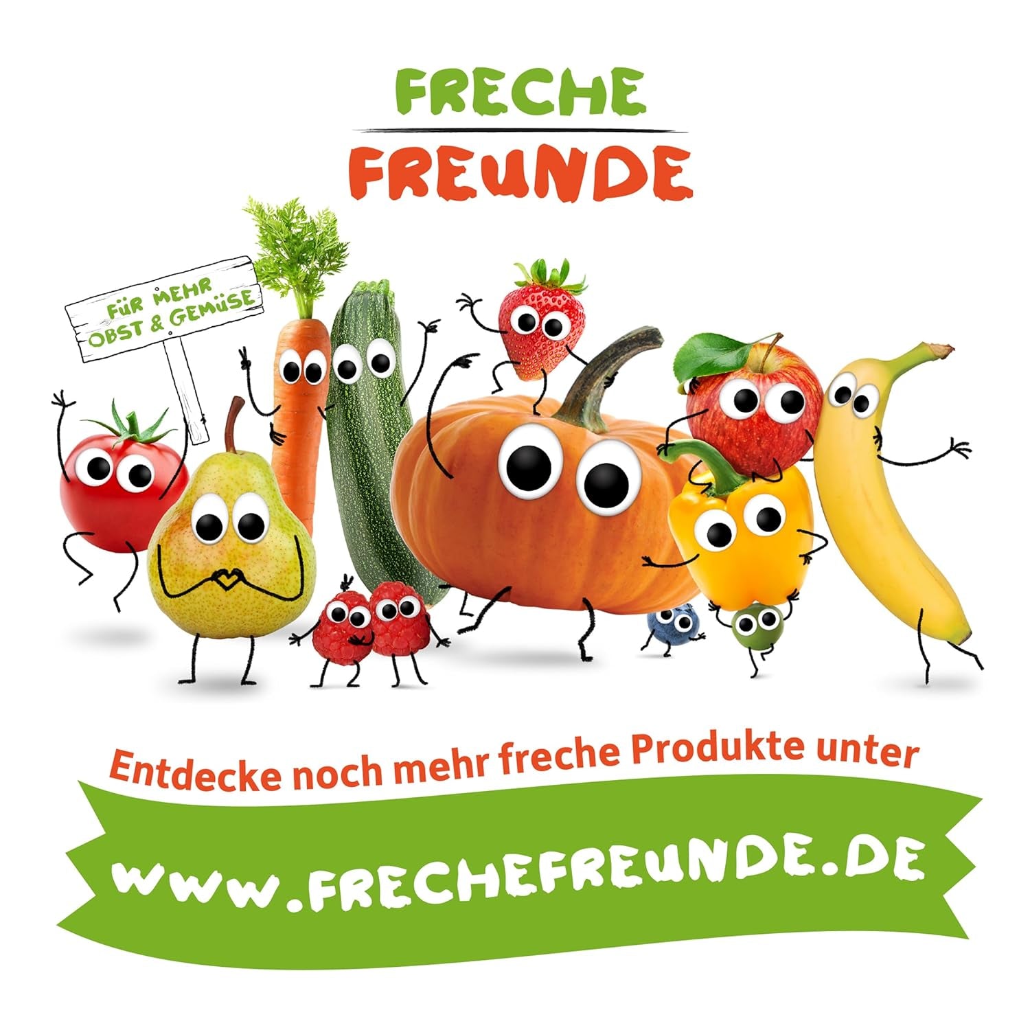 FRECHE FREUNDE Bio ovocná želé, jablka, maliny a rýžová lízátka, ovocná sladká svačina pro děti, bezlepková, veganská, balení 20 ks (20 x 30 g)