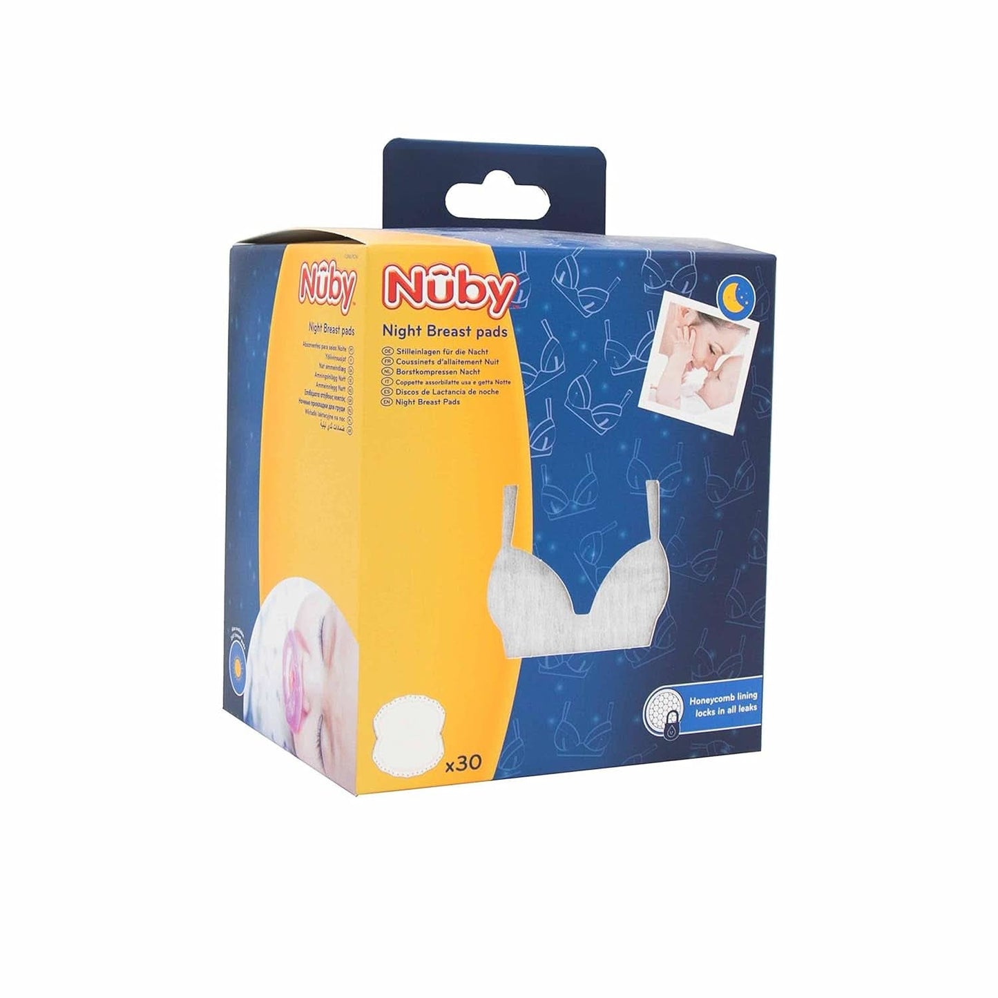 Nuby - 2 balení ultrajemných kojících vložek na noc - 2 X 30 kusů Příslušenství Jídlo a kojení Bebe Naty Shop