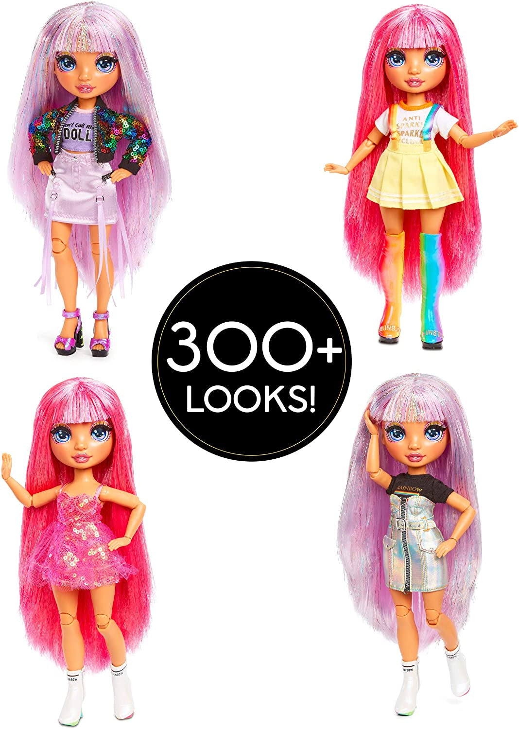 Rainbow High 571049 Fashion Studio - Exkluzivní panenka s oblečením, doplňky a 2 lesklými parukami - Vytvořte více než 300 outfitů!
