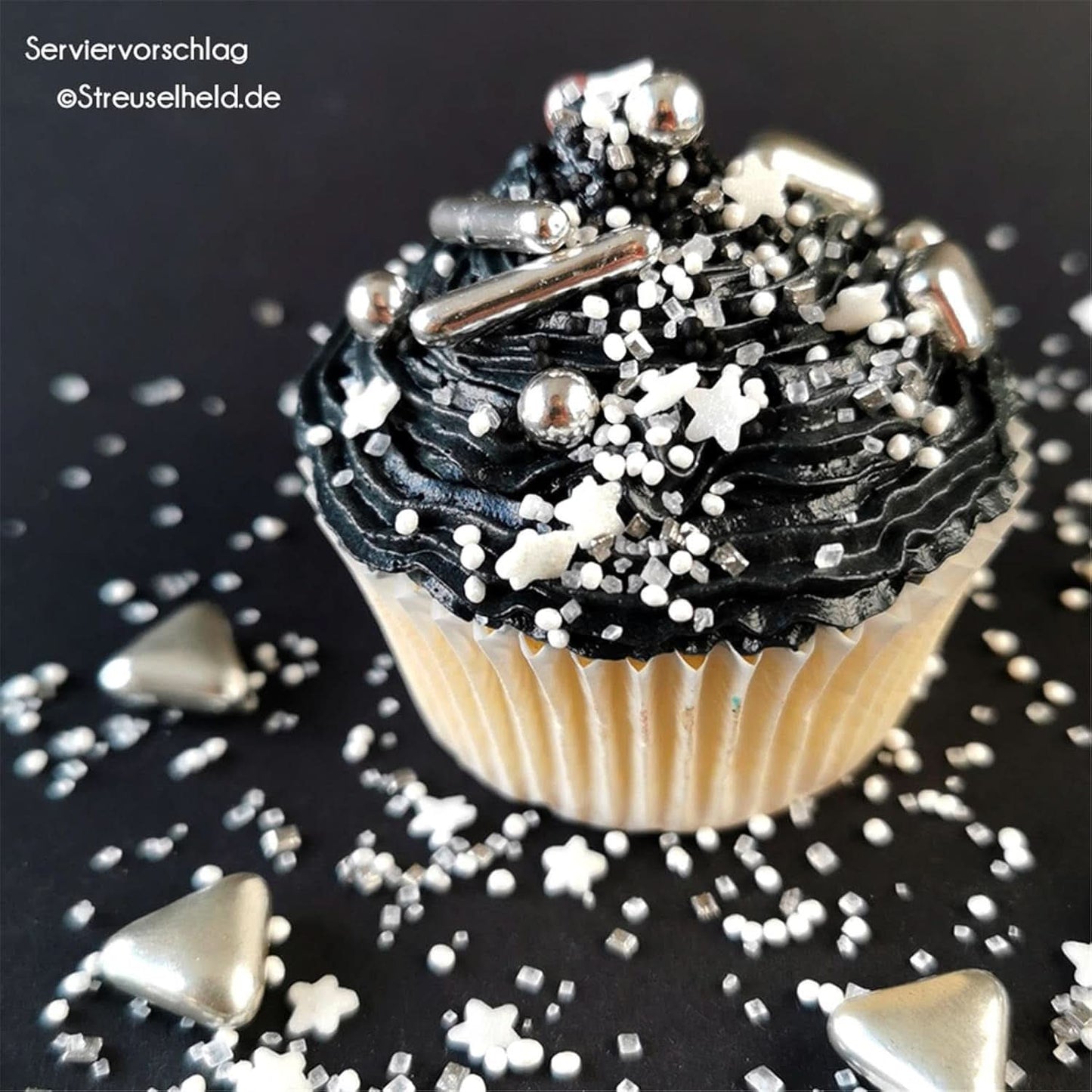 Streusel Hero Chocolate Mix Silver White Sprinkles, 40 gramů Naty Shop