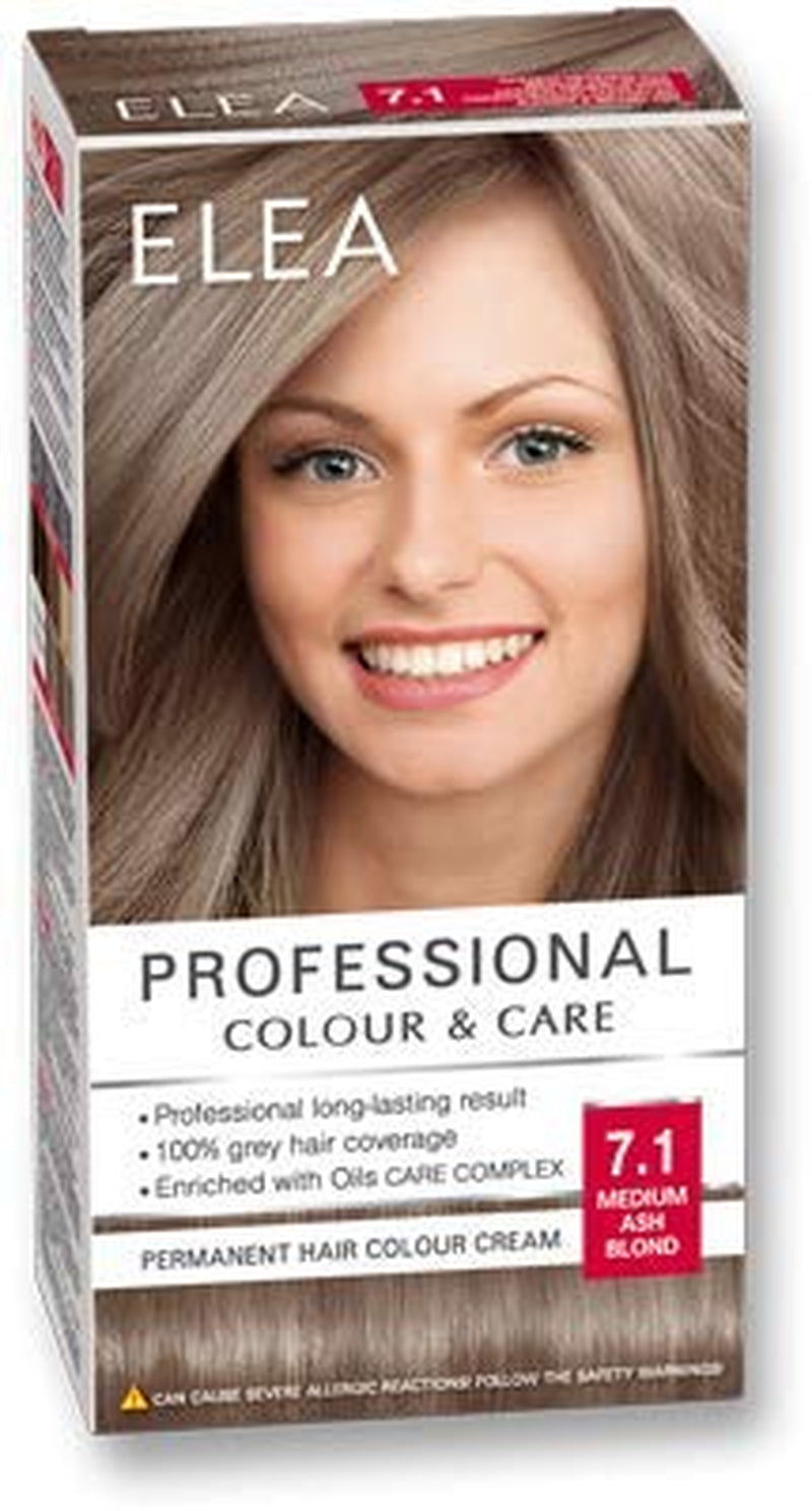 PROFESIONÁLNÍ PERMANENTNÍ BARVACÍ KRÉM NA VLASY 7.1 STŘEDNĚ ŠEDÝ BLOND S KOMPLEXEM OLEJOVÉ PÉČE Naty Shop Hair Dye Barva Ivory 1 kus (balení 1 ks)