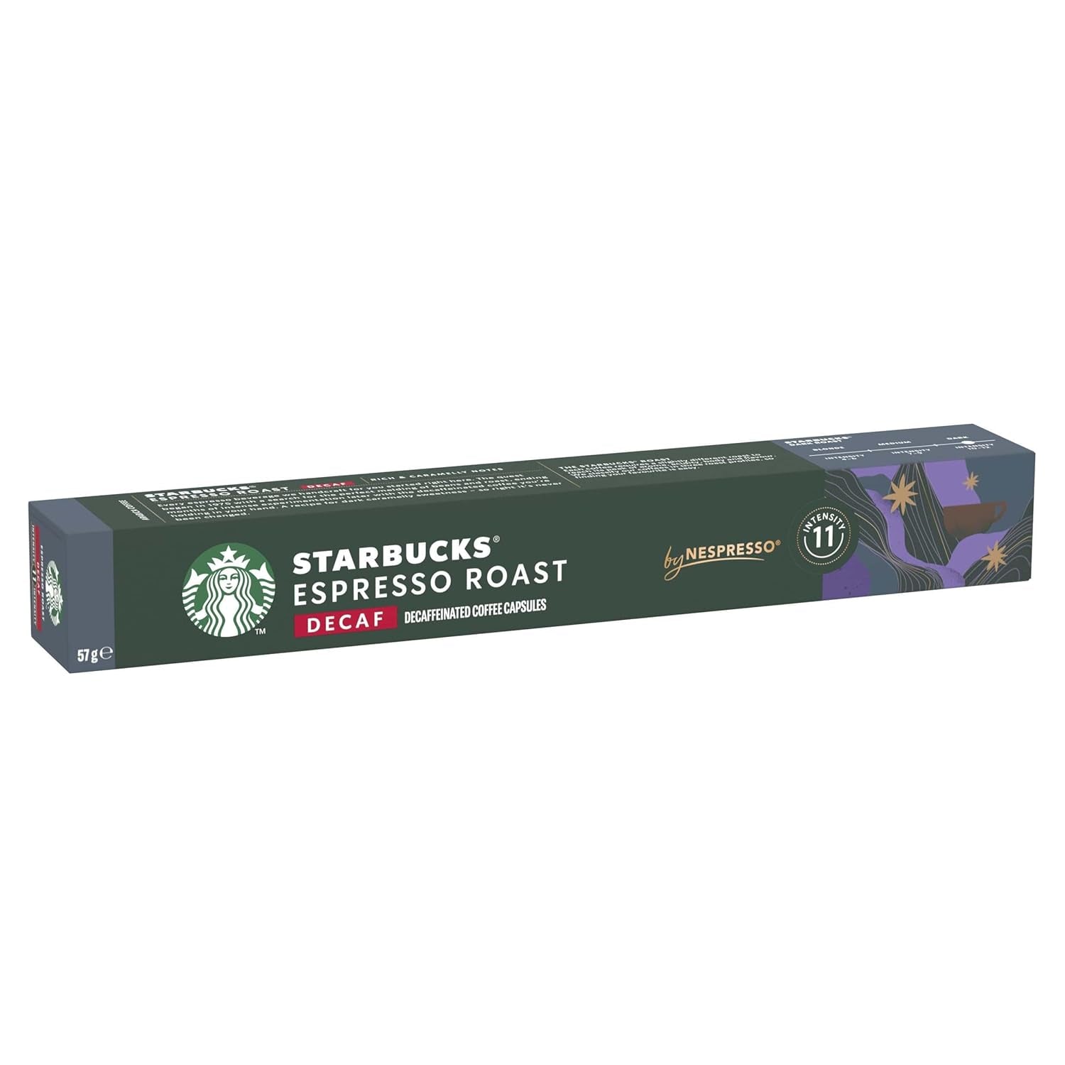 STARBUCKS Espresso Roast Entkoffeiniert od Nespresso, Dunkle Röstung, Kaffeekapseln 10 x 10 (100 Kapseln)