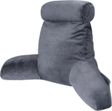 INFANTIA ergonomický polštář na čtení s područkami, opěrka zad, velký, šedý