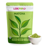 Lebepur BIO Matcha Powder 100G - Prvotřídní kvalita z Japonska Bez aditiv - 100% čistý prášek ze zeleného čaje pro Matcha Latte, Matcha Tea, Zelený čaj, Smoothie - Japonský zelený čaj