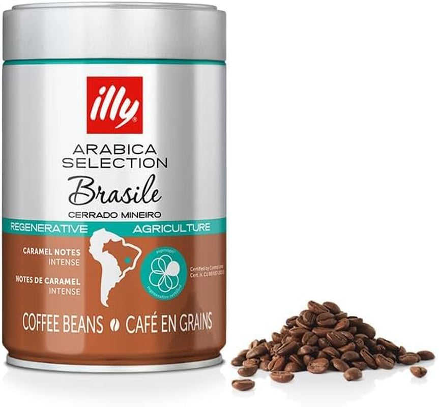 ILLY 6 krabic kávových zrn, každá po 250 gramech, Arabica Selection, Brazílie, certifikát Cerrado Mineiro, Regenagri