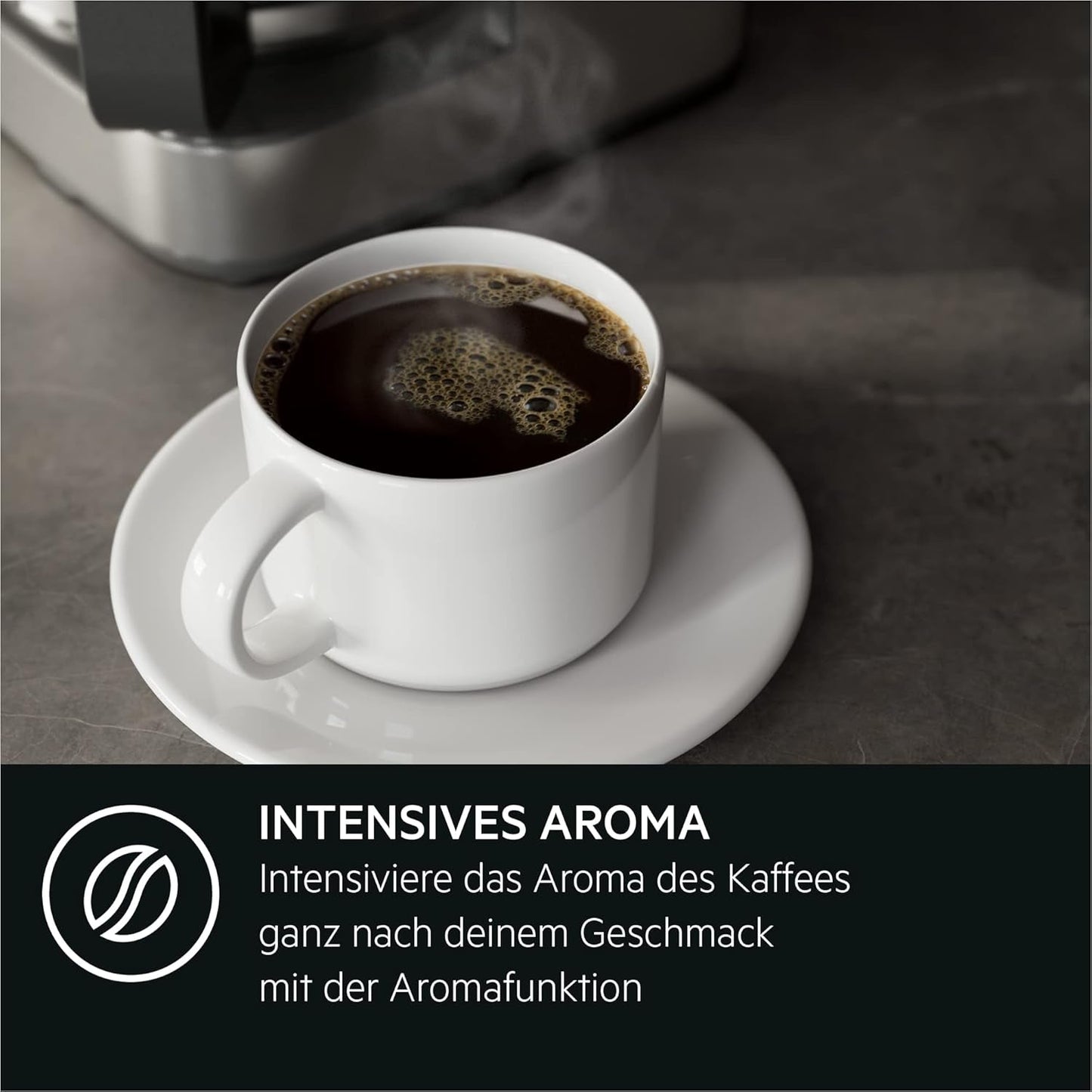 Espresso AEG Deli 5, 1,5 l, programovatelný časovač, funkce udržování teploty, bezpečnostní zastavení, ukazatel hladiny vody, optimální dávkování, funkce proti odkapávání, nerez, CM5-1-6ST
