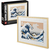 LEGO 31208 Art Hokusai - The Great Wave 3D Japonské nástěnné dekorace Řemeslná sada Rámované oceánské plátno Záliby pro dospělé DYI Dekorace domácí kanceláře Stavebnice Besuche den LEGO-Store Single