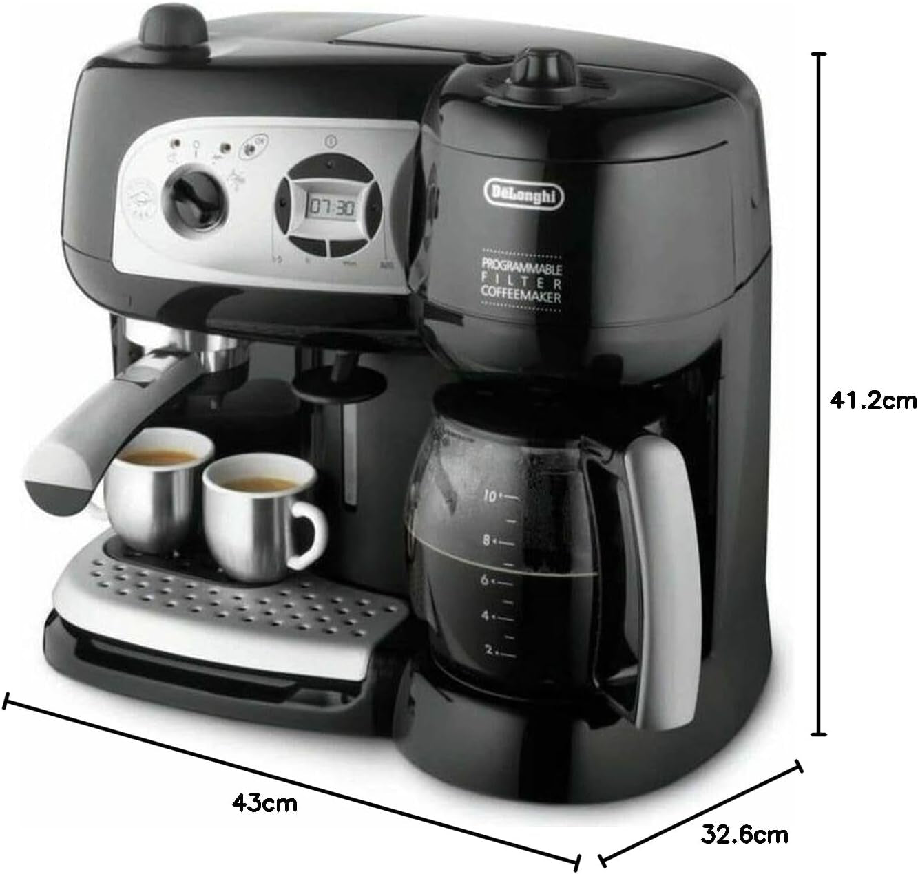 De'Longhi BCO264.1 Espresso a kávovar v jednom, s pumpičkou, černý, 38 x 24 x 35 cm
