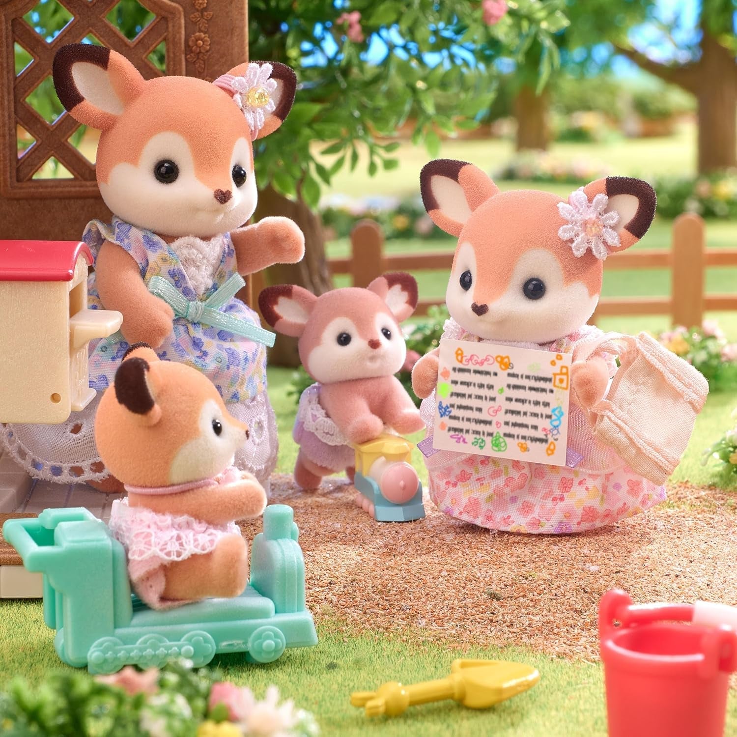 Sylvanian Families 5800 Deer Twins, herní sada s figurkami zvířat, figurky lesních zvířat, hračka pro děti od 3 let