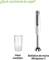 Braun Homehold Hogar Multiquick 7 Armmixer, Spritzschutz-Technologie, Spülmaschinenfest, Bpa-Freier Kunststoffbecher, MQ7000, 1000 W, Weiß Kitchen Naty Shop