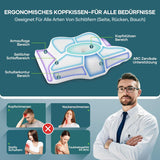 Polštář na krk Polštář na hlavu Ortopedický polštář Polštář z paměťové pěny Ergonomický Polštář na hlavu Polštář na podporu krku Polštář proti bočnímu nárazu Pro spáče na boku, zádech a žaludku Bílé ortopedické polštáře na krk Naty Shop