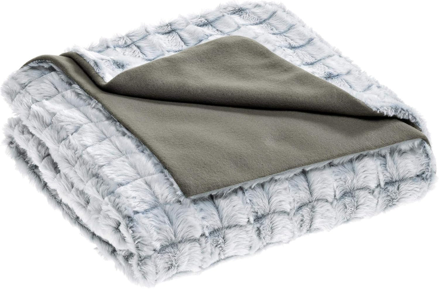 Aqua-Textil Nadýchaná plyšová deka 150 X 200 Cm Šedá Bílá Melange Plyšová TV deka Přehoz Sherpa Fleece Oeko-Tex Ottawa Postele a přikrývky Besuche den aqua-textil-Store Šedá Pohodlná deka Xxl 200 X 220 Cm