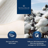 Billerbeck Pillow S20 Latex - Polštář na krk 40 X 80 Cm - Polštář na podporu krku s měkkým latexovým jádrem, bílé standardní polštáře Naty Shop